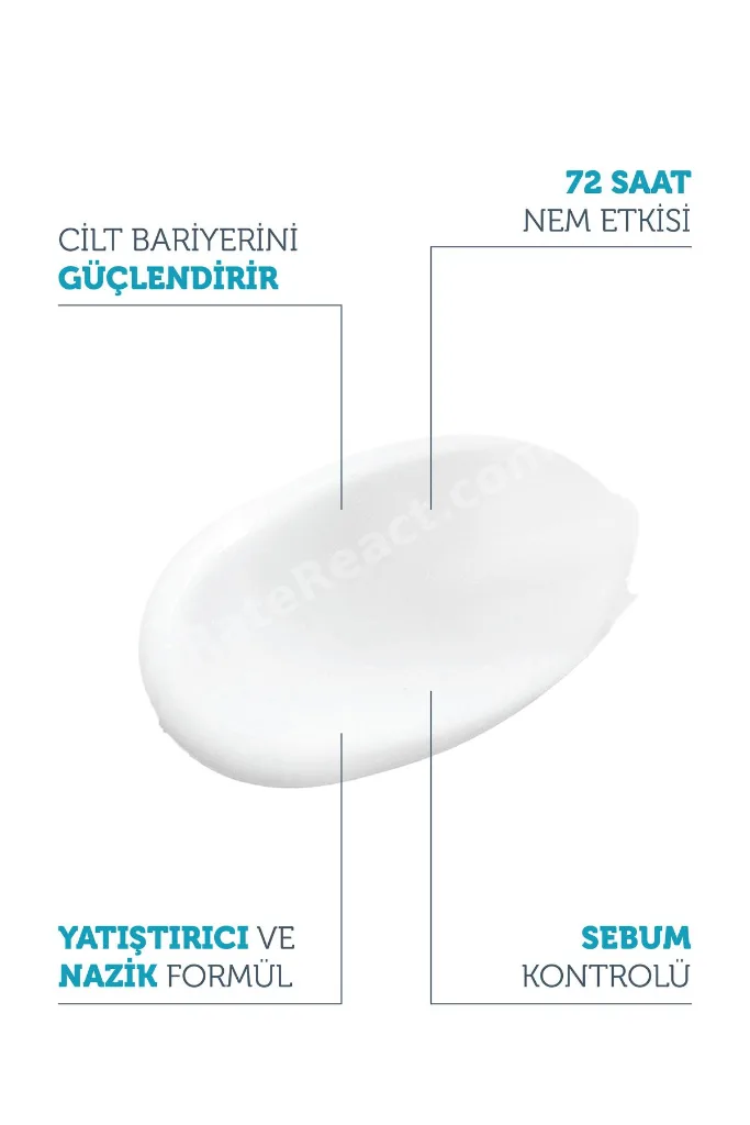 72 Saat Etkili Sebum Dengeleyici Su Bazlı Günlük Nemlendirici Krem 50ml