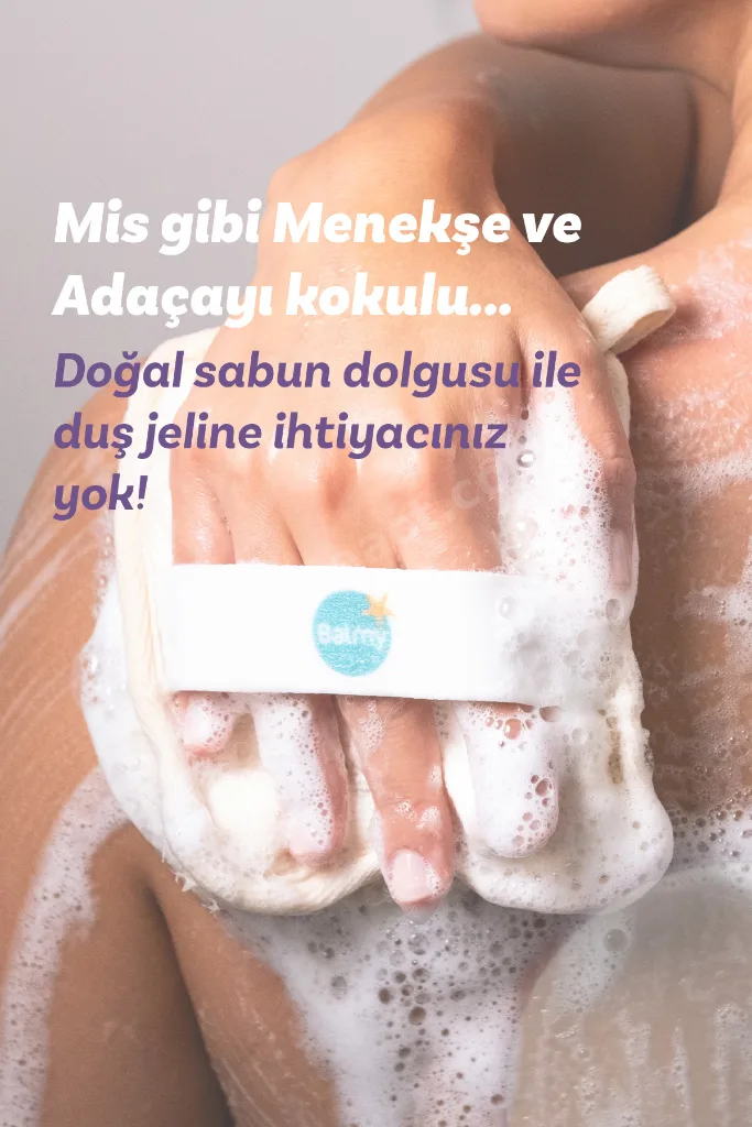 Doğal Sabun Dolgulu Kabak Banyo Kesesi
