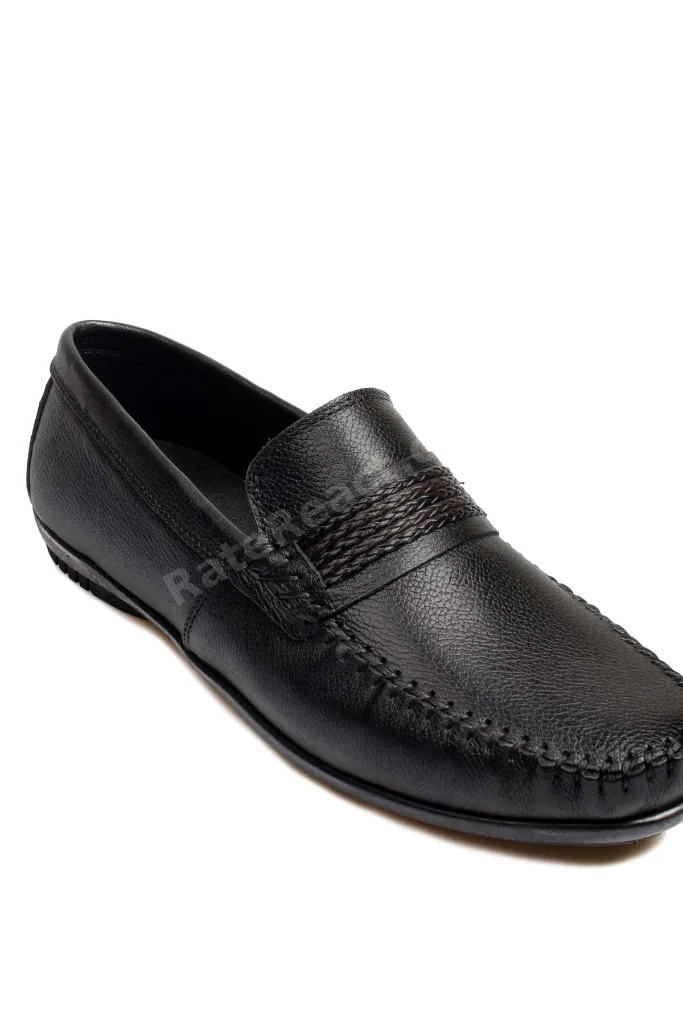 Siyah Erkek Loafer Ayakkabı İçi Dışı Kaliteli Hakiki Deri MRG01715131316