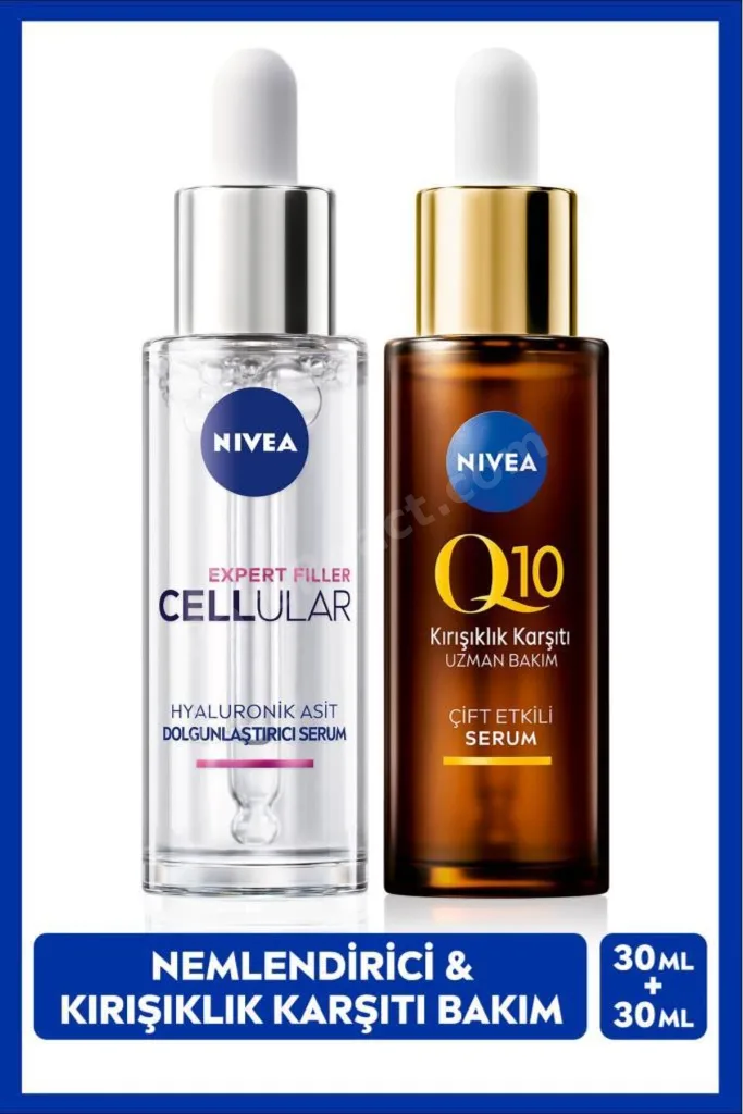 Q10 Kırışıklık Karşıtı Çift Etkili Cilt Serum 30ml ve Cellular Expert Filler Nemlendirici Serum 30ml