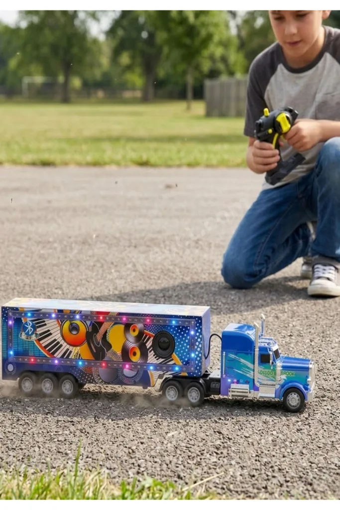 Full Fonksiyon Şarj Edilebilir Işıklı Müzikli Bluetooth'lu RC Sound Truck Uzaktan Kumandalı Tır
