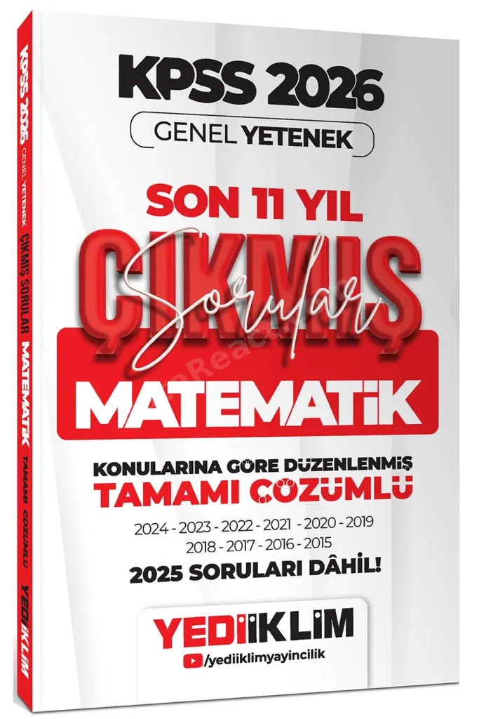 2026 KPSS GY-GK Lisans Konularına Göre Tamamı Çözümlü Son 11 Yıl Çıkmış Sorular Seti 5 Kitap
