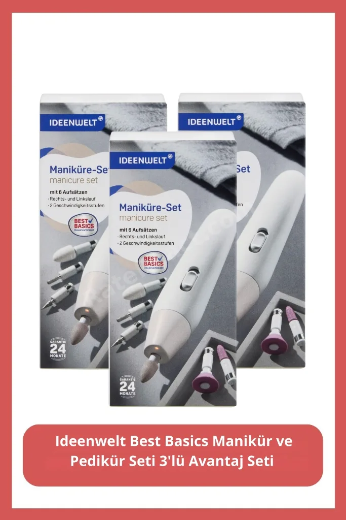 Ideenwelt Best Basic Manikur ve Pedikür Seti Rose Gold 1 Adet X3 Adet