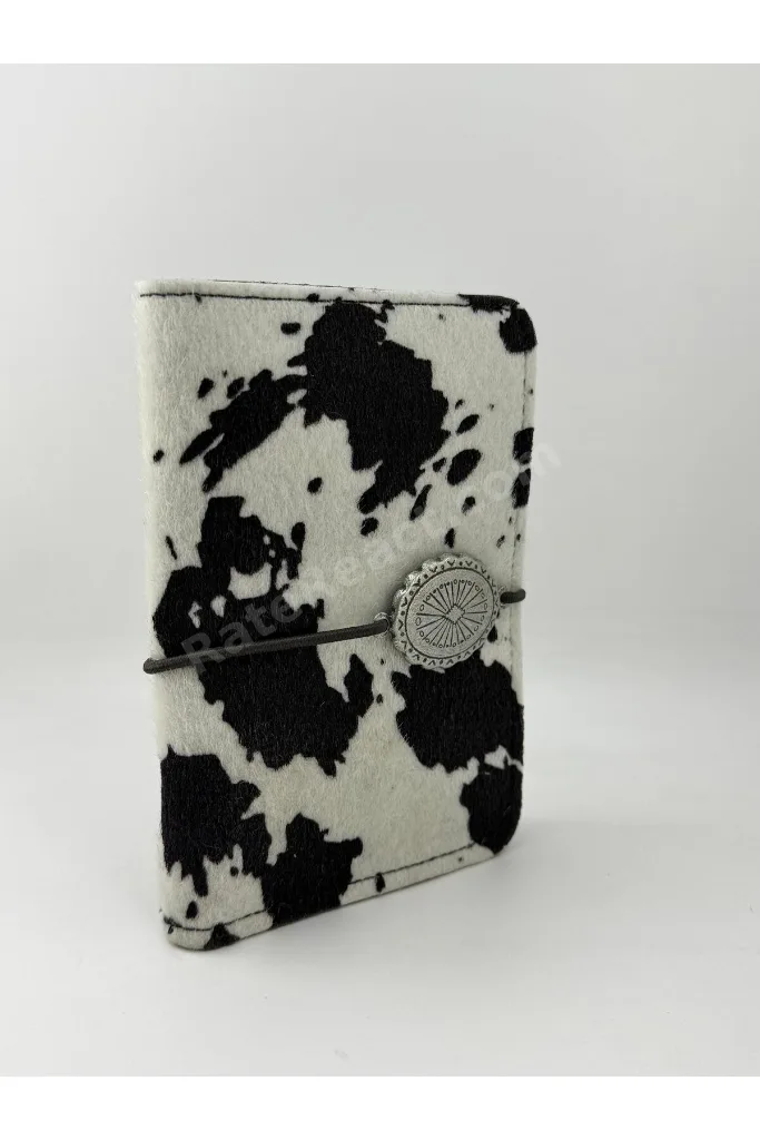 Cow Print Pasaport Kılıfı & Kartlık Unisex Seyehat Cüzdanı