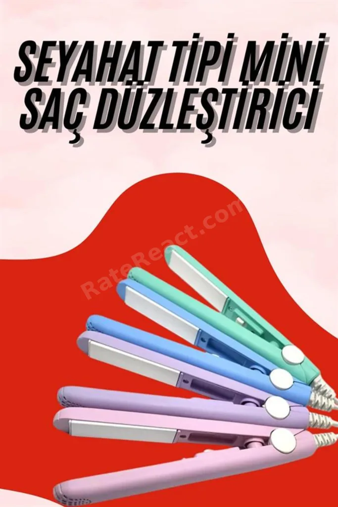 ShopletSell Seyahat Tipi Taşınabilir Saç Düzleştirici Saç Şekillendirici Yüksek Isı Ayarlı 1274129