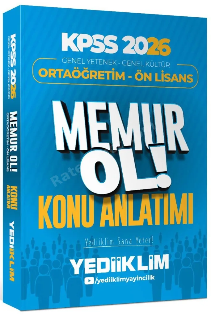 2026 KPSS Ortaöğretim Ön Lisans Genel Yetenek Genel Kültür Memur Ol Konu Anlatımı