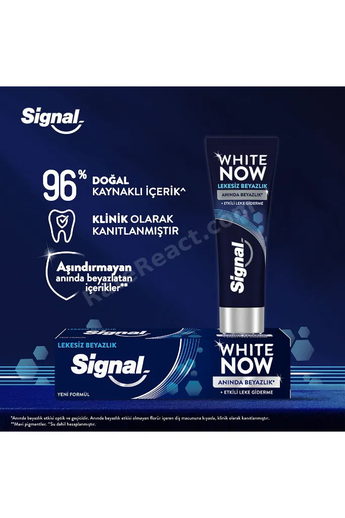 White Now Diş Macunu Lekesiz Beyazlık Etkili Leke Giderme 75 ml x3