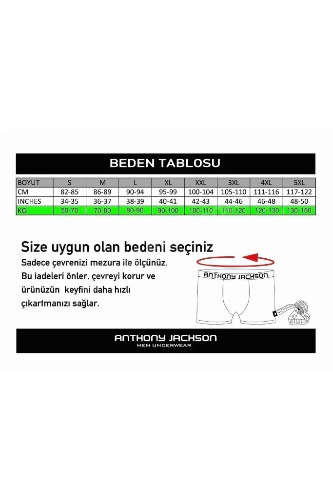 Likralı 6'lı Kutu Premium Erkek Boxer Ronin