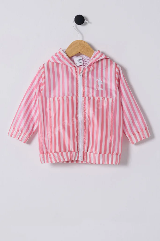 U.S. Polo Assn Kız Bebek Pembe Yağmurluk