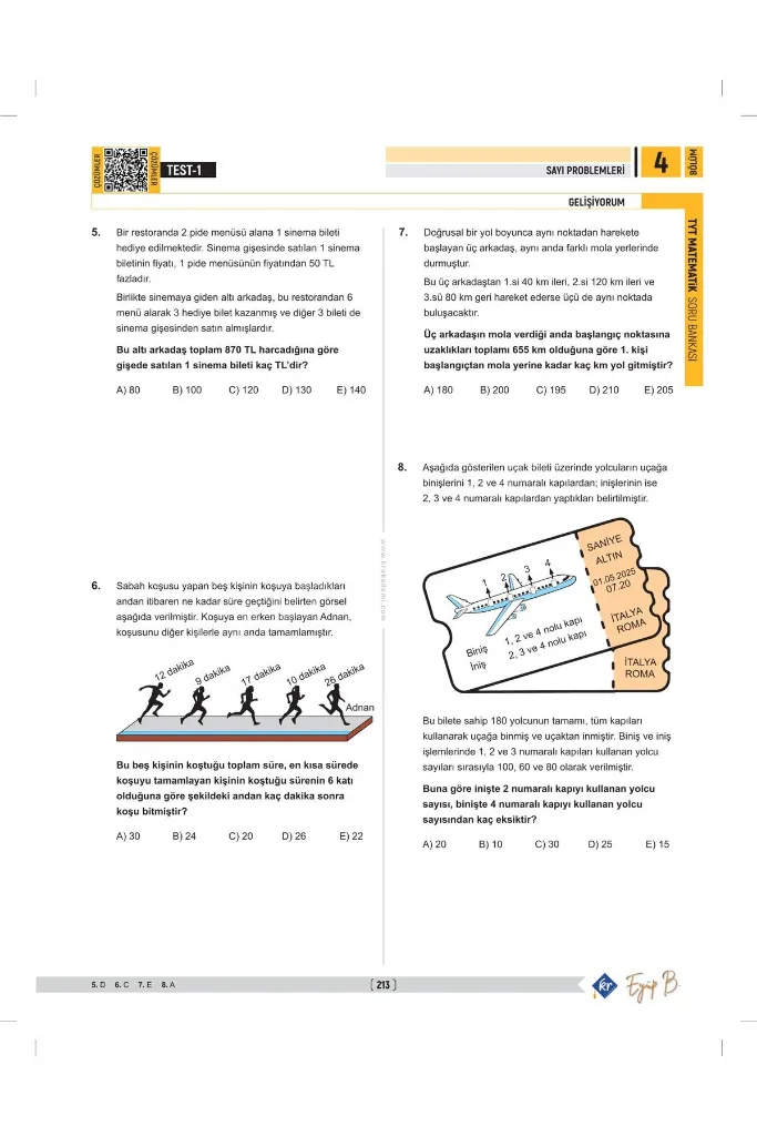 Eyüp B. TYT Matematik Soru Bankası