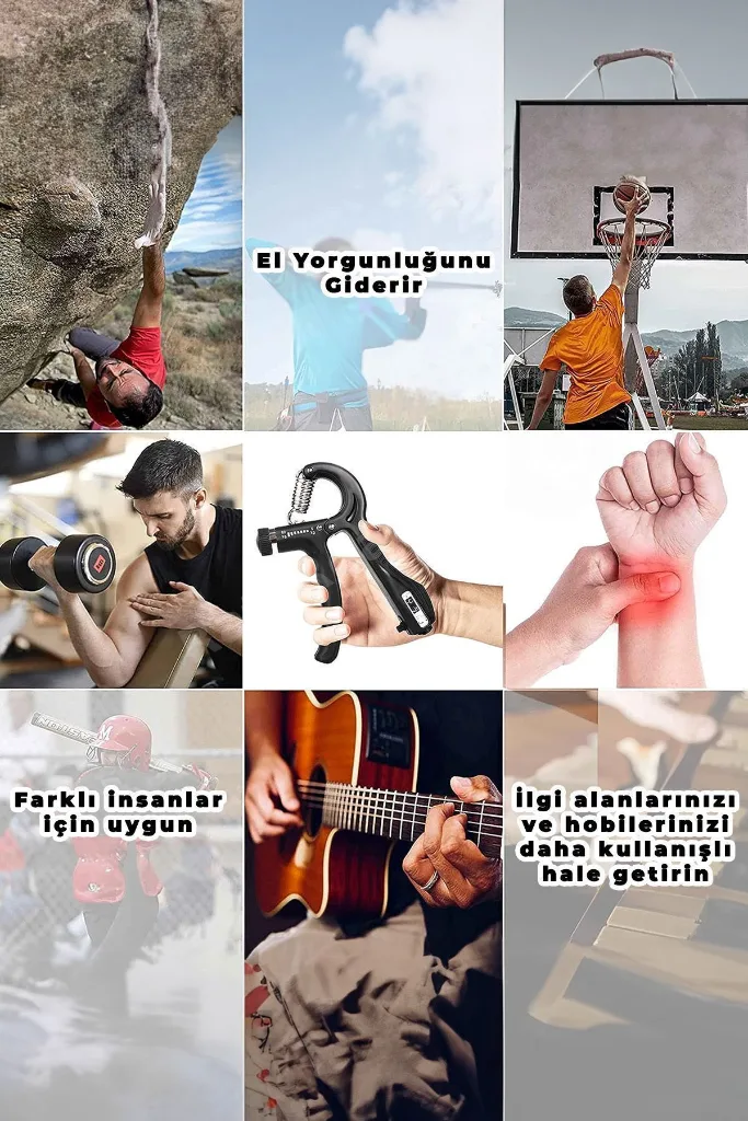 El Yayı Siyah Renkli Bilek Egzersizleri Kas Güçlendirme Spor Aleti Direnç Bandı Bilek Güçlendirici