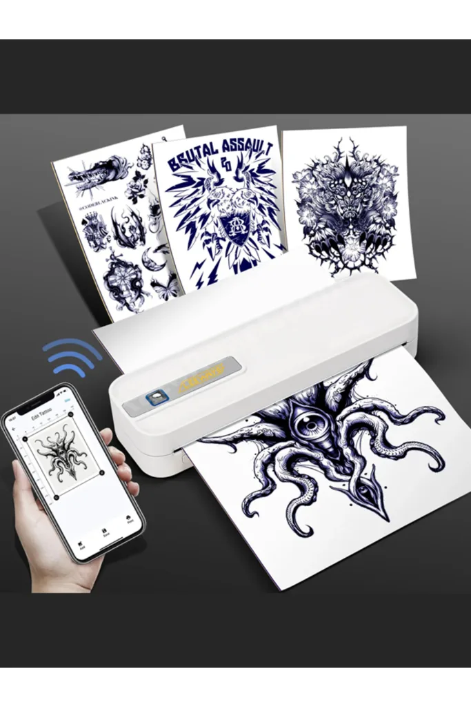 Şarjlı Kablosuz Taşınabilir Yazıcı | Mini Bluetooth Mobil Yazıcı Termal A4 Yazıcı 2600mAh Batarya
