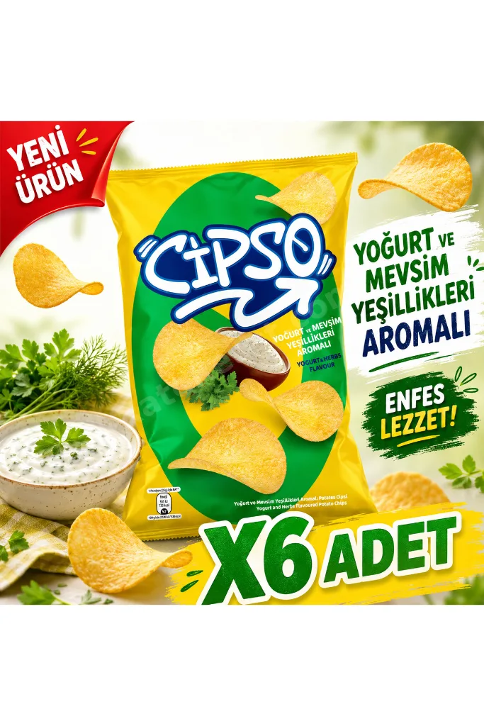Yoğurt Aromalı Patates Cipsi x6 adet