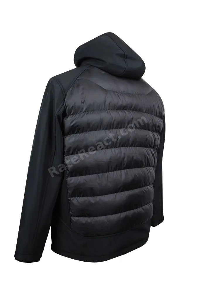 Büyük Beden Dolgulu Softshell Mont Siyah