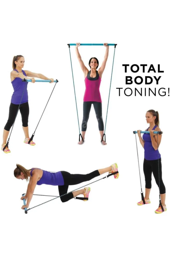 Portable Pilates Studio Jimnastik Lastiği Egzersiz Çubuğu Yoga Plates Spor Kondisyon Direnç Aerobik