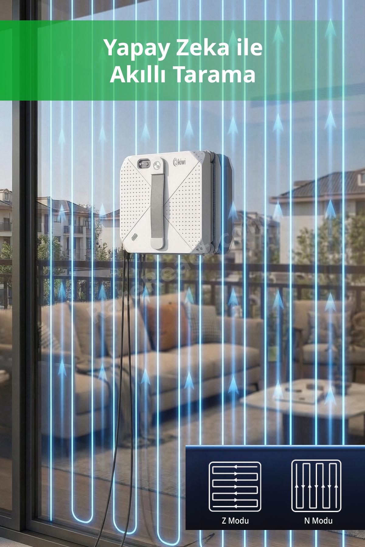 KWC-7140 Pencere Temizleme Robotu | 3500Pa Emiş & 3 Mod & Su Hazneli