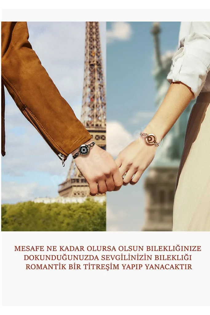Mesafe Bilekliği - Akıllı Dokunmatik Sevgililer Bilekliği