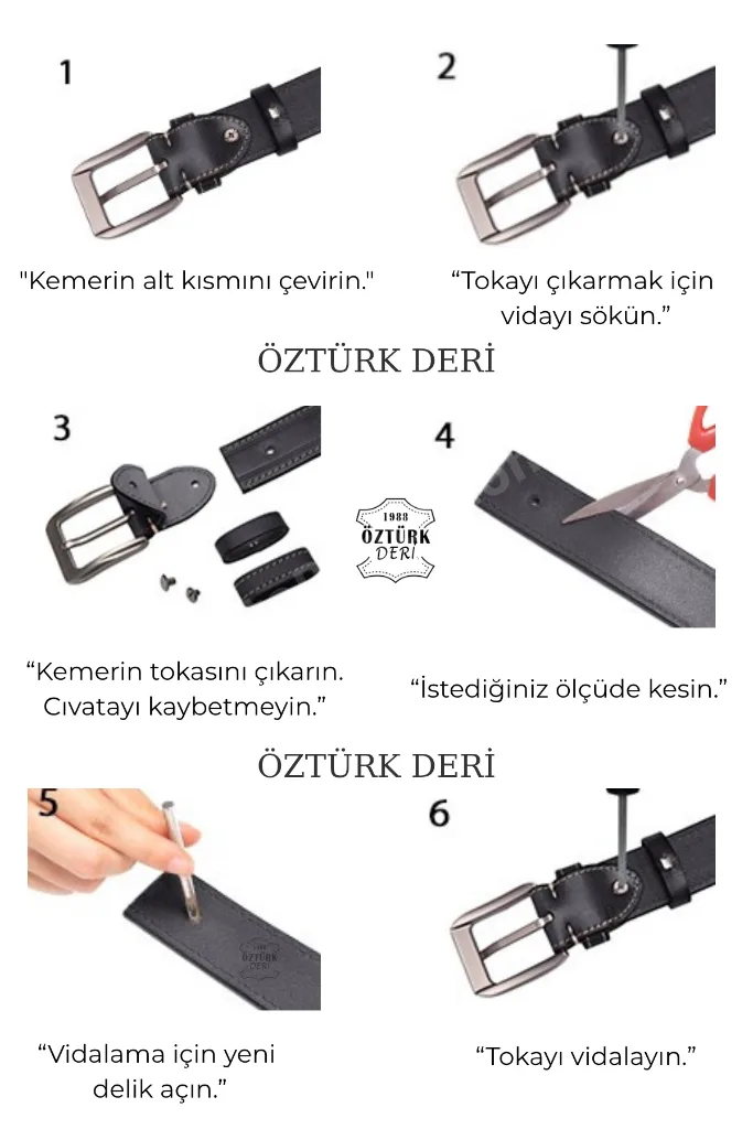 Erkekler İçin Şık ve Minimalist Siyah Deri Kemer