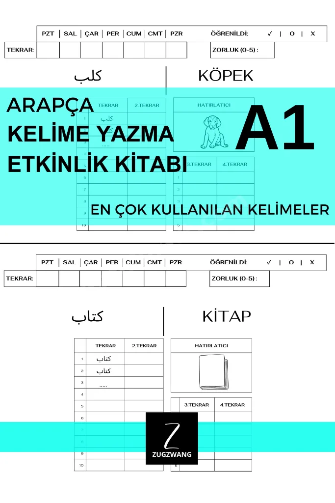 A1+A2+B1+B2+C1+C2 Arapça Türkçe Etkinlik Kitabı Seti 6'lı Set