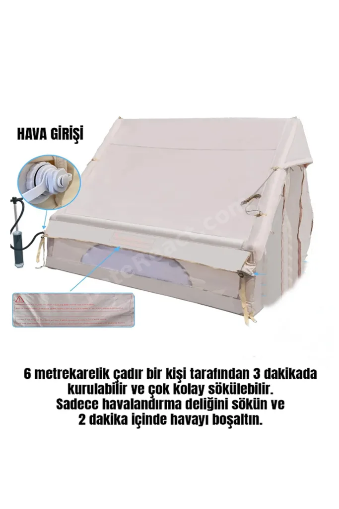 6 Kişilik ŞİŞME Kamp Çadırı Plaj Tatil Deniz Çadır Oxford Kumaşlı Pompalı