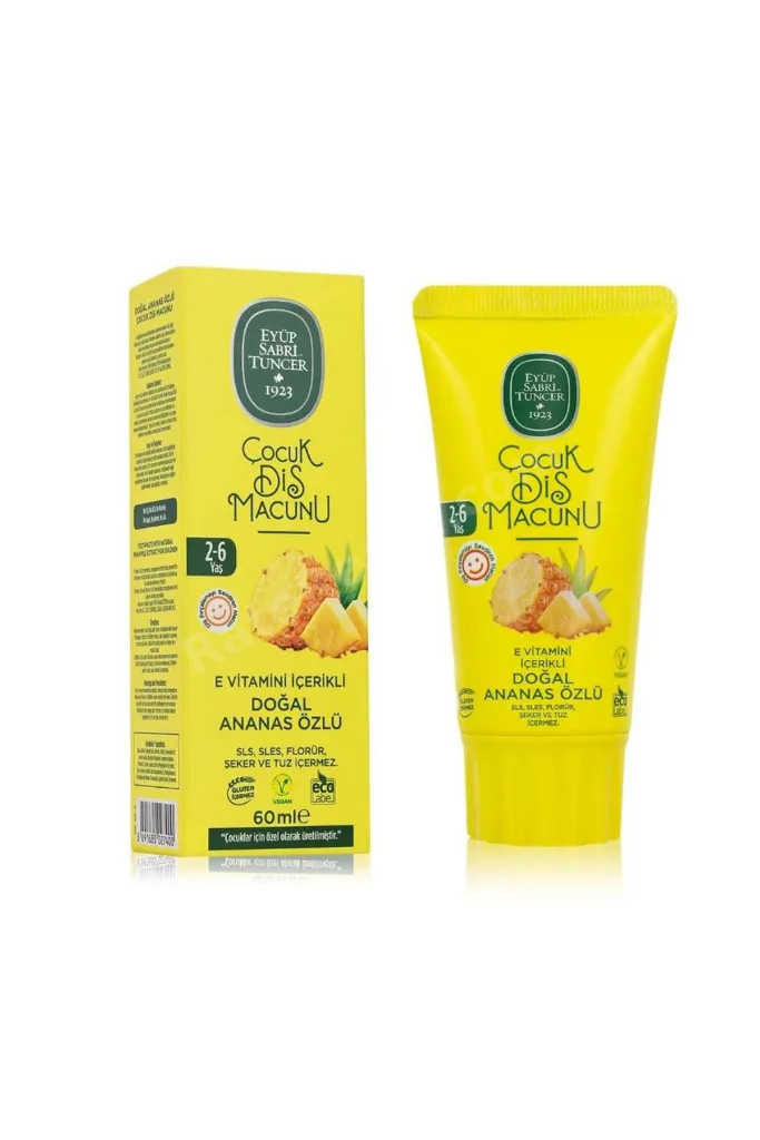 Doğal Ananas Özlü Çocuk Diş Macunu 13 Adet 60 ml, Rosie Hediye