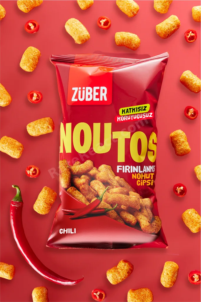 Noutos Chili Fırınlanmış Nohut Cipsi 55g x 12 Adet