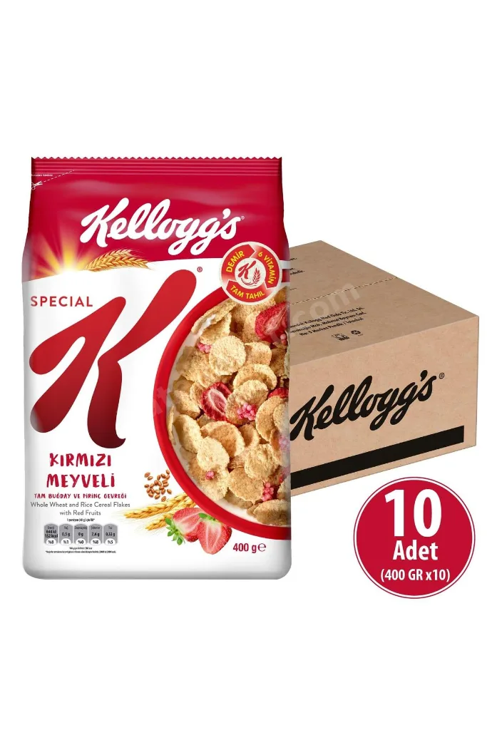 Special K Kırmızı Meyveli Kahvaltılık Tam Buğday Ve Pirinç Gevreği 400 Gr x 10 Adet