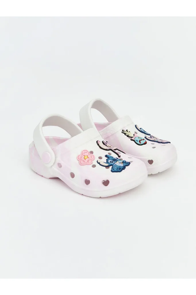 GÜLİS GİYİM'DEN Beyaz Lilo & Stitch Baskılı Kız Çocuk Plaj Sandaleti