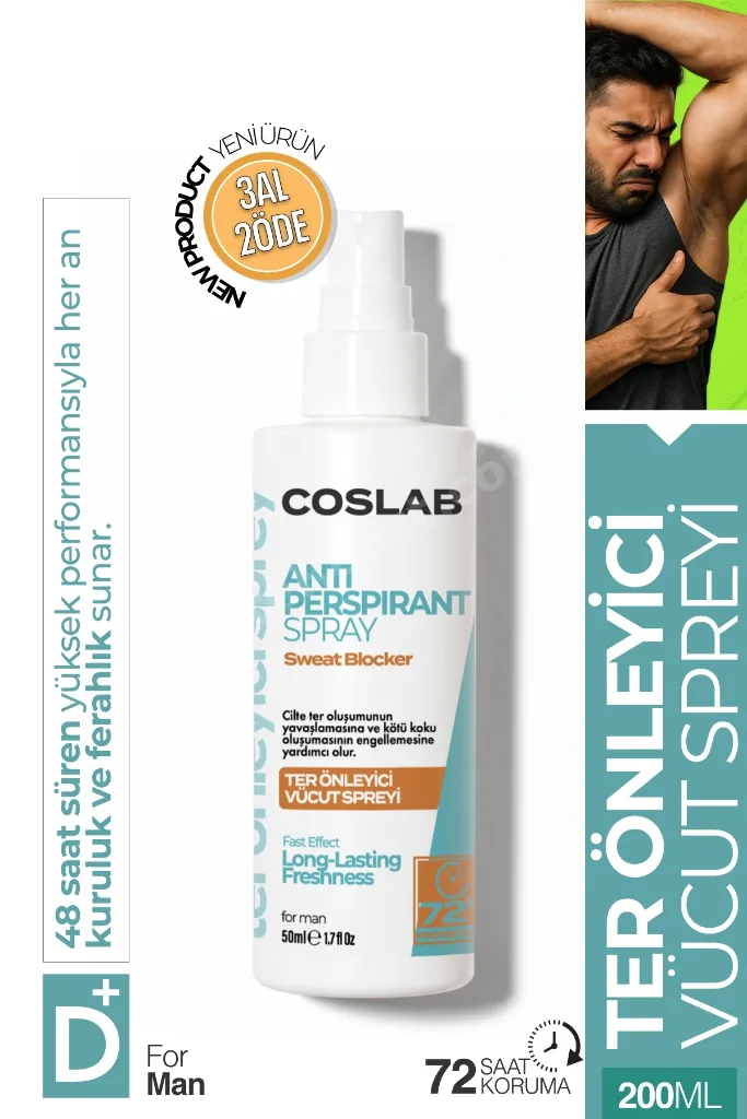 Antiperspirant Ter Önleyici Sprey 50ml - El Ayak ve Koltuk Altı İçin Uzun Süreli Terleme Karşıtı