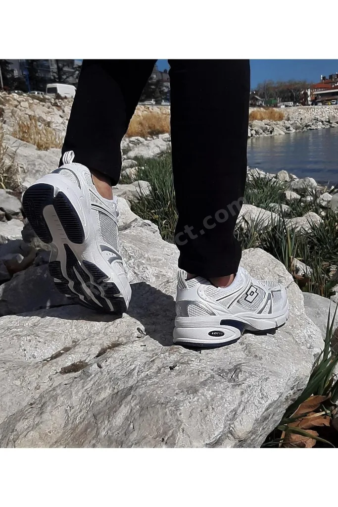 Athens Beyaz-laci Hafızalı Ortopedik Hafif Spor Ayakkabı