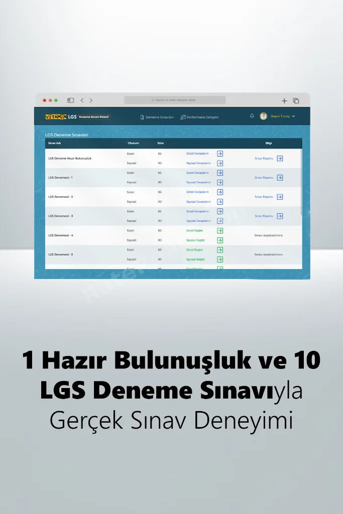 LGS Prova Paketi | 11 Online Deneme (10 LGS + 1 HBS) | PDF ve Video Çözümlü