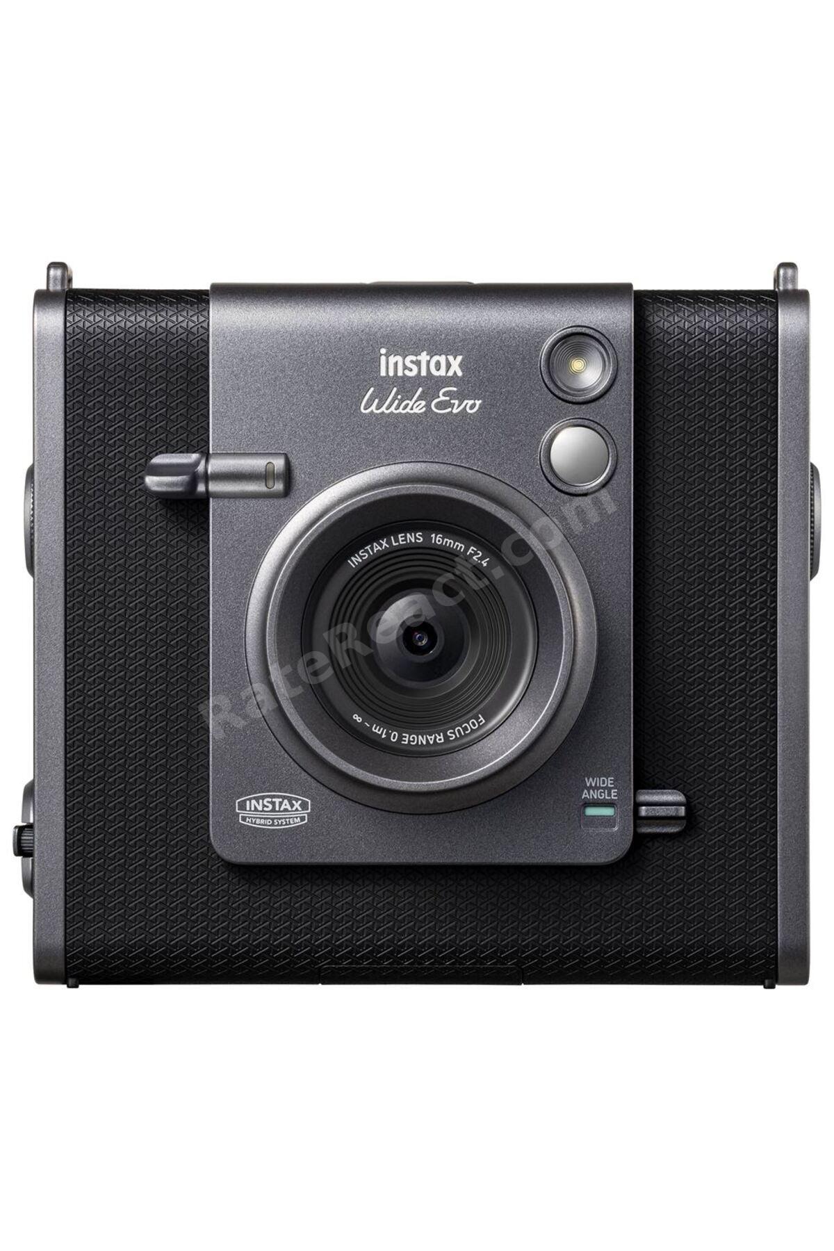 Instax Wide Evo Siyah Şipşak Anında Baskı Hybrid Fotoğraf Makinesi ve 20'li Film