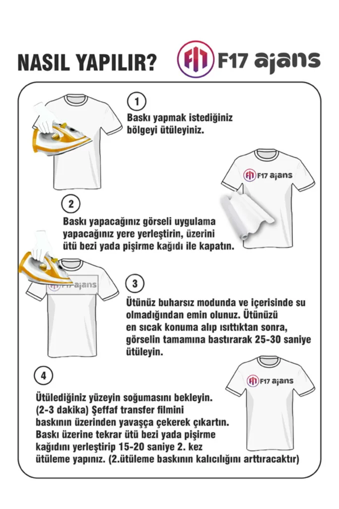 Kelebek Ütü ile Yapışan Kumaş Tekstil Tişört Dtf Baskı