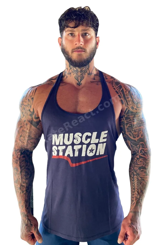 Musclestation Toughman Tank Workout Lacivert Fitness Atlet