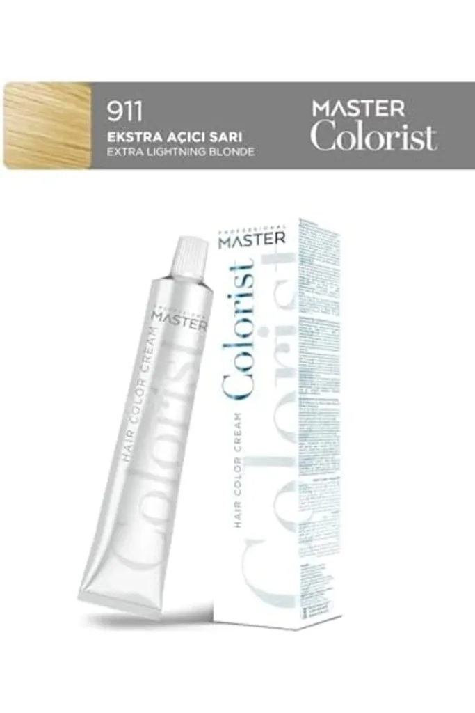 Professional Tüp Saç Boyası Boya 60 ml 911 Ekstra Açıcı Sarı (2 paketi) 1219822