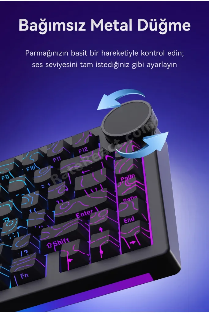 AK820 V2 Manyetik Switch Kablolu Oyuncu Klavyesi 8000Hz Rapid Trigger RGB - Yarı Saydam Bilek Desteği