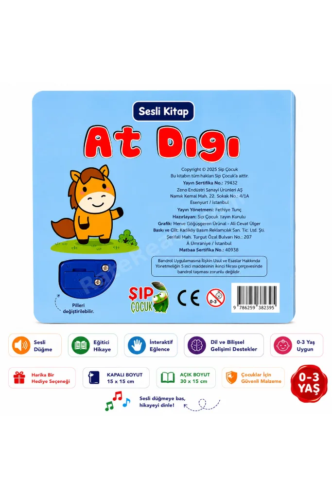 AT DIGI ÇOCUK SESLİ KİTAP EĞİTİCİ HİKAYE KİTABI