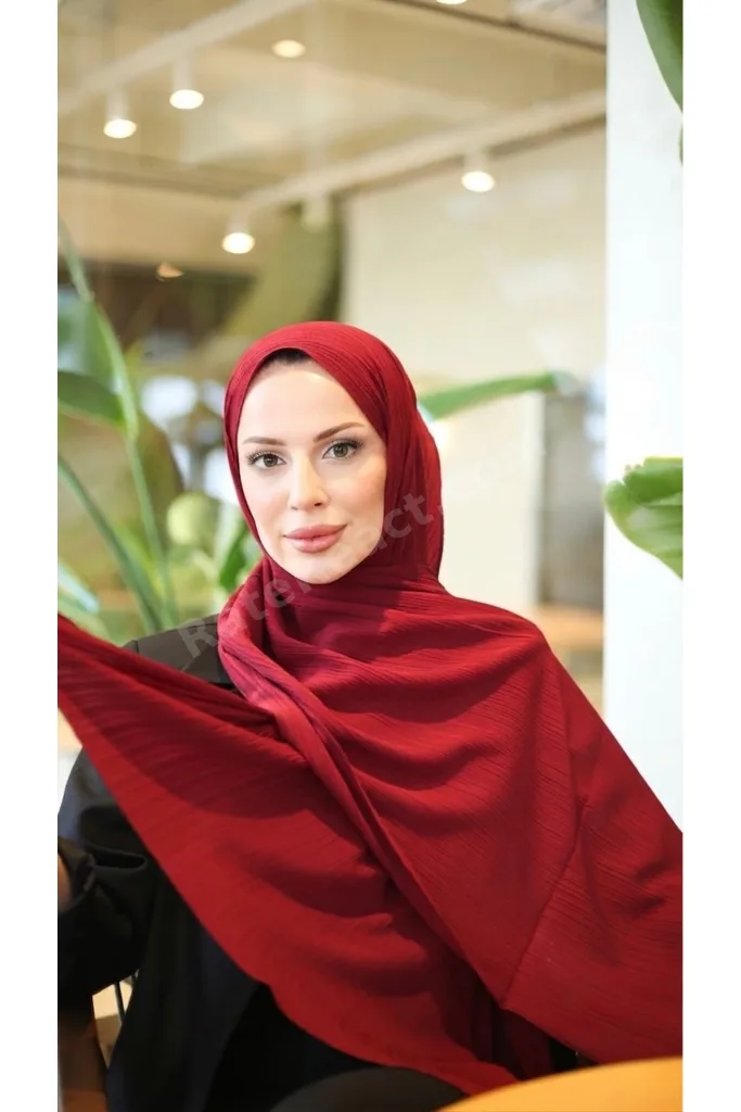 Lia Cotton Pamuklu Şal- Bordo