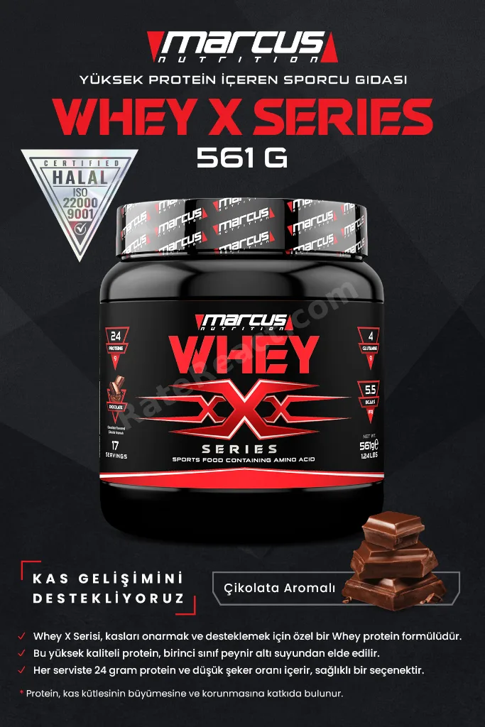 Marcus Whey Protein Tozu X Series 561 G (ÇİKOLATA AROMALI)