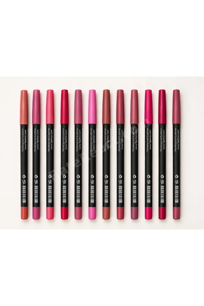 12’li Dudak Kalemi Seti | Suya Dayanıklı Yoğun Pigment Lipliner Koleksiyonu