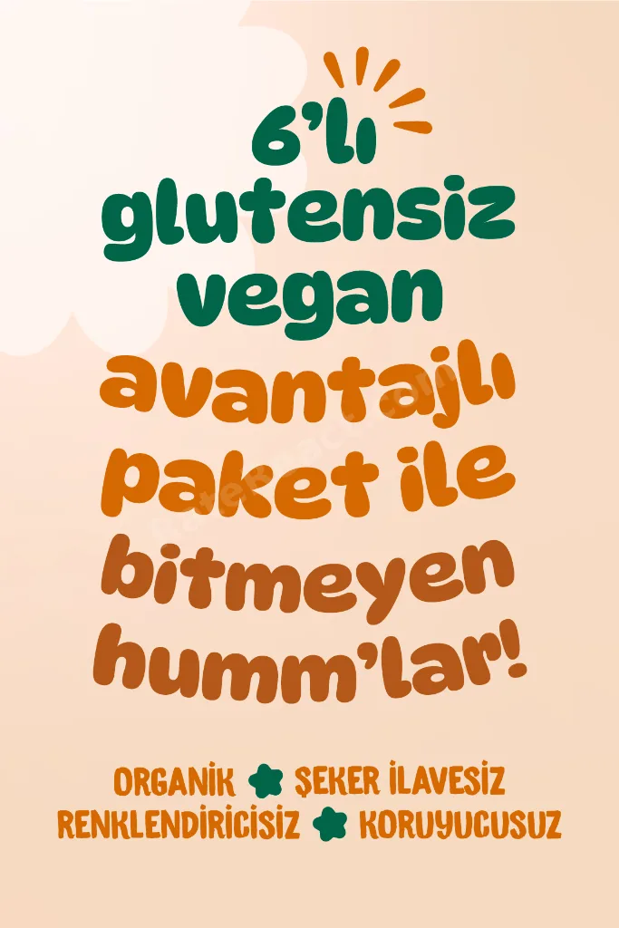 Organik Glutensiz Vegan Kek Atıştırmalık Paketi - 6 adet (3 çeşit)