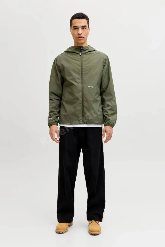 JCOCLUB Windbreaker Erkek Kapüşonlu Rüzgarlık Mont Hafif Yağmurluk