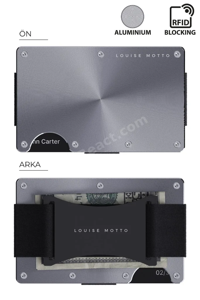 Cardx - Shine Strap - Yeni Nesil Minimalist Cüzdan, Kartlık - Rfid Blocking, Kadın & Erkek (GÜMÜŞ)