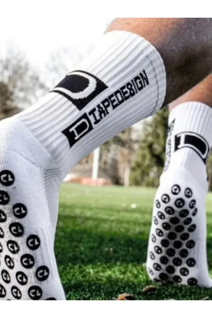 2'li Unisex Beyaz Anti Slip Kaymaz Silikon Havlu Taban Dikişsiz Maç Pro Sporcu Çorabı