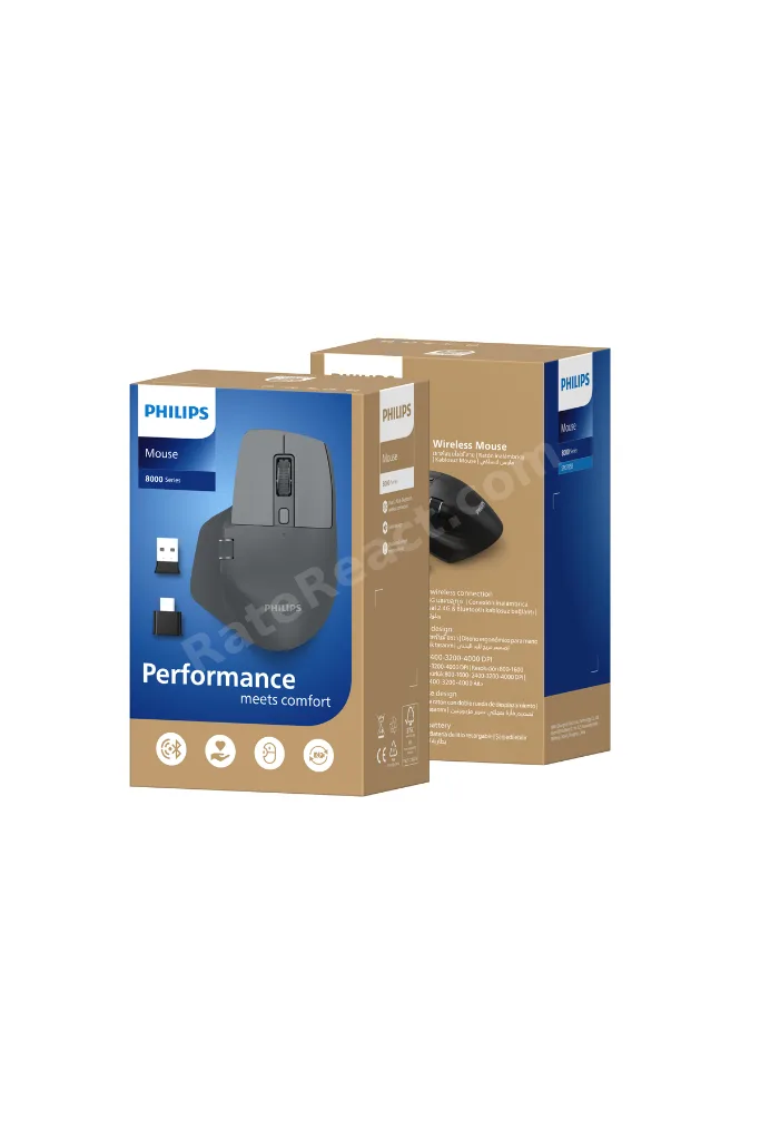 SPK7858 Bluetooth Kablosuz Çift Modlu 4000DPI 7 Tuşlu Optik Mouse Gri