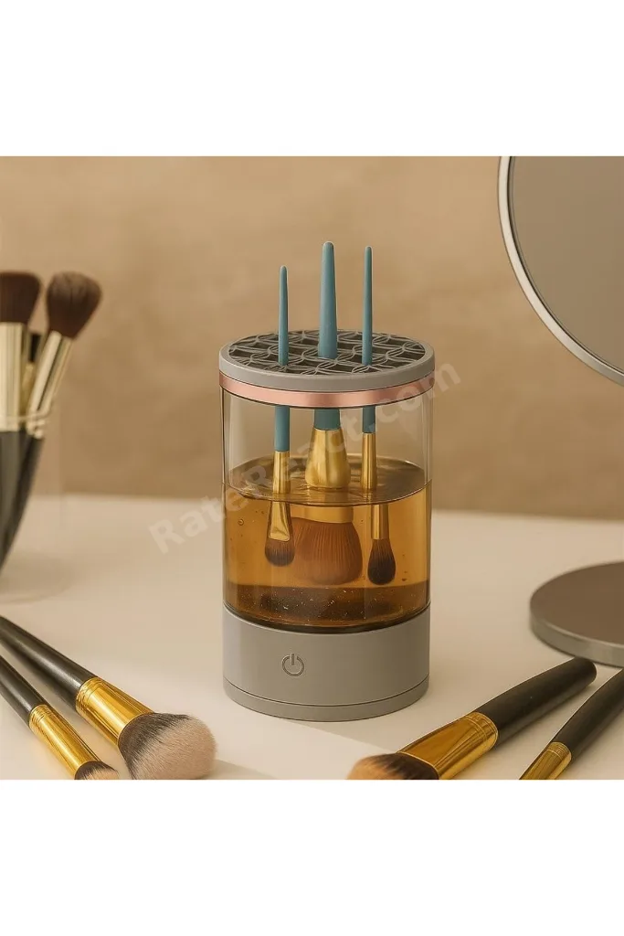 ® USB Şarjlı Makyaj Fırçası Temizleyici Aparat Hızlı Kurutmalı, Çok Yönlü Fırça Temizl