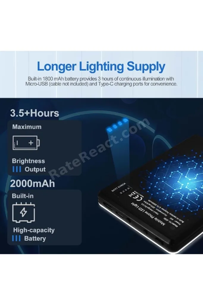 Led 60 Mini Klipsli Foto Kamera Işığı Cep Telefonu Led Işık Selfie Işık Şarj Edilebilir