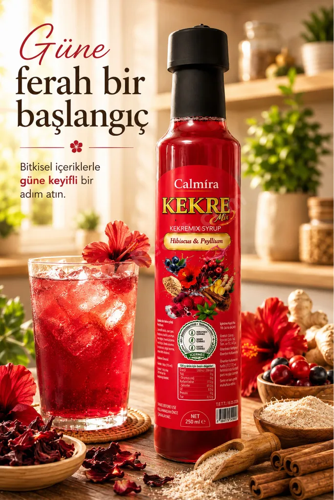 Kekremix 250 ml | Detoks Şurubu | Kekre Şurup | Hibiskus & Psyllium (Karnıyarık) içeren Şurup