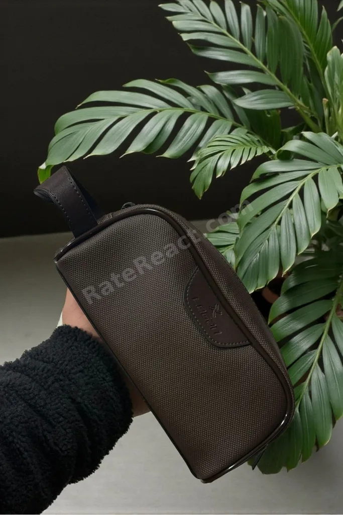 Kahverengi Deri Görünümlü Erkek Bakım Çantası – Seyahat Organizer Dopp Kit Tıraş ve Kozmetik Çantası 8376