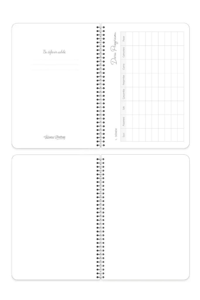 Botanical Collection A5 Premium Spiralli Defter 90gr Düz + Sticker
